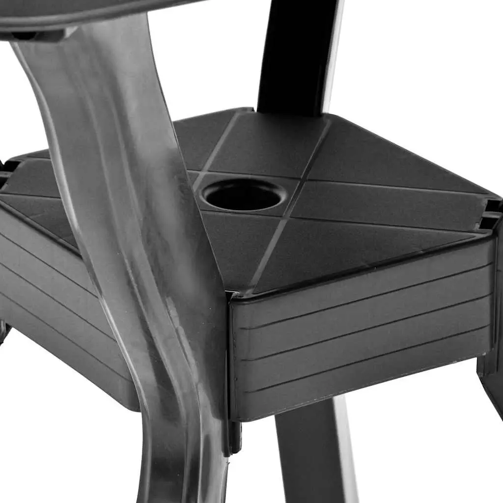 Bistro Table Outdoor Plastic 70x70x72cm Anthracite Weather Resistant Lightweight Maintenance Free