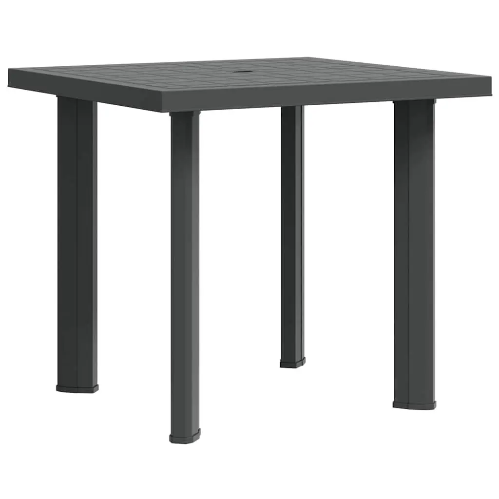 Garden Table Anthracite Outdoor Dining Patio Furniture Lightweight Plastic