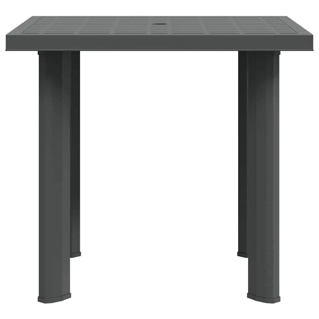 Garden Table Anthracite Outdoor Dining Patio Furniture Lightweight Plastic