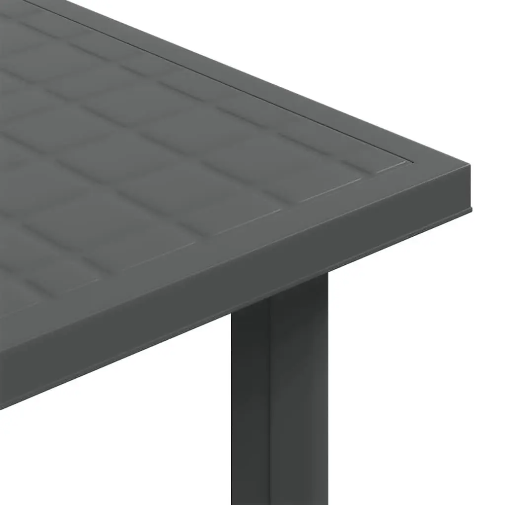 Garden Table Anthracite Outdoor Dining Patio Furniture Lightweight Plastic