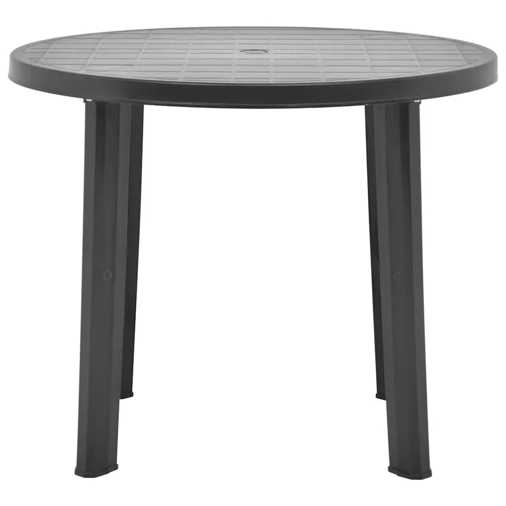 Garden Table 89cm Outdoor Patio Dining Furniture Anthracite Plastic Weather