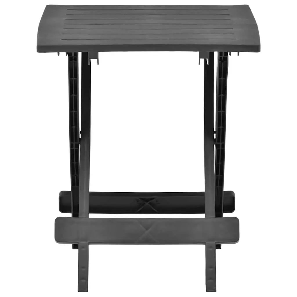 Folding Garden Table Anthracite Outdoor Patio Furniture Slatted Design Portable