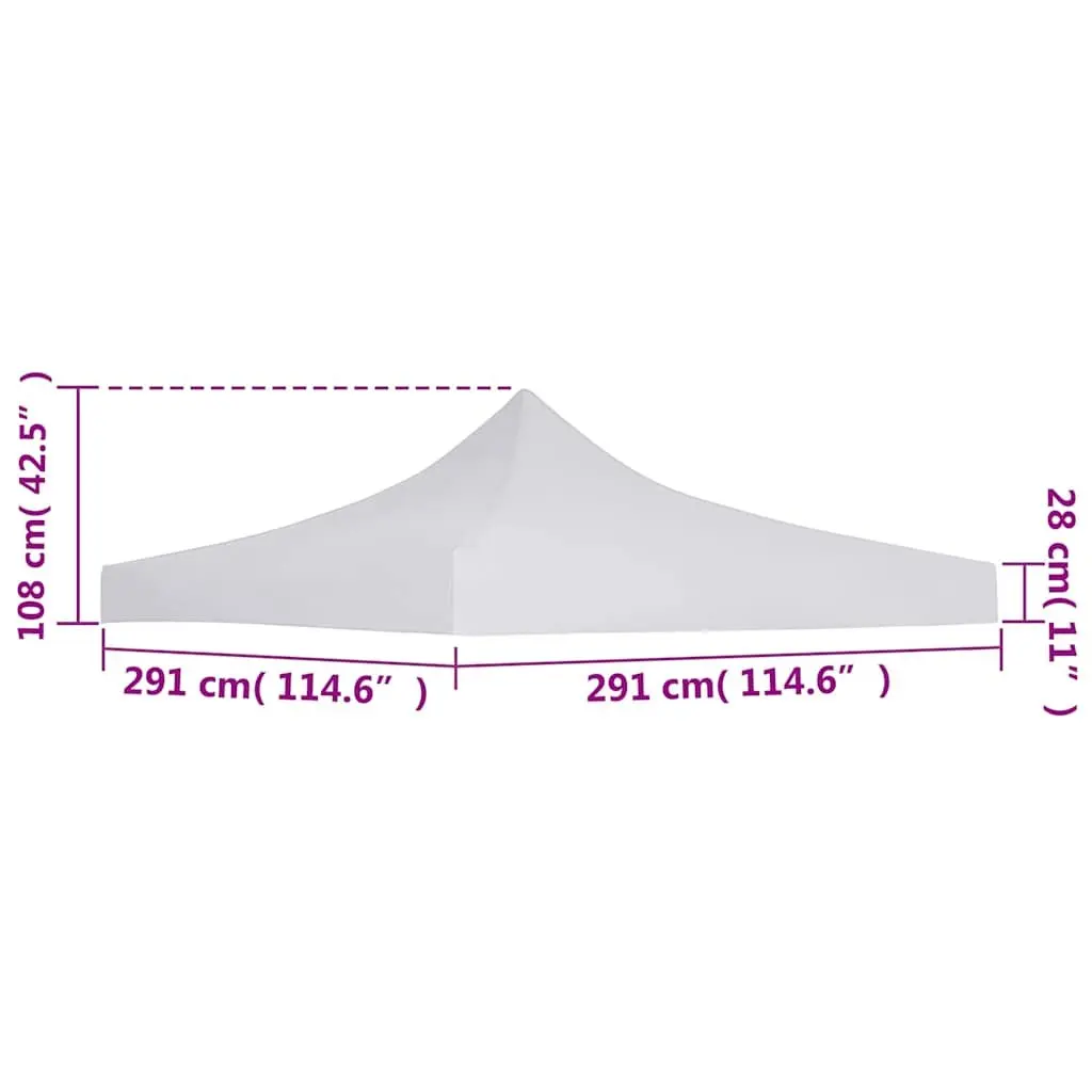 Party Tent Roof Oxford 3x3m White Replacement Top Cover