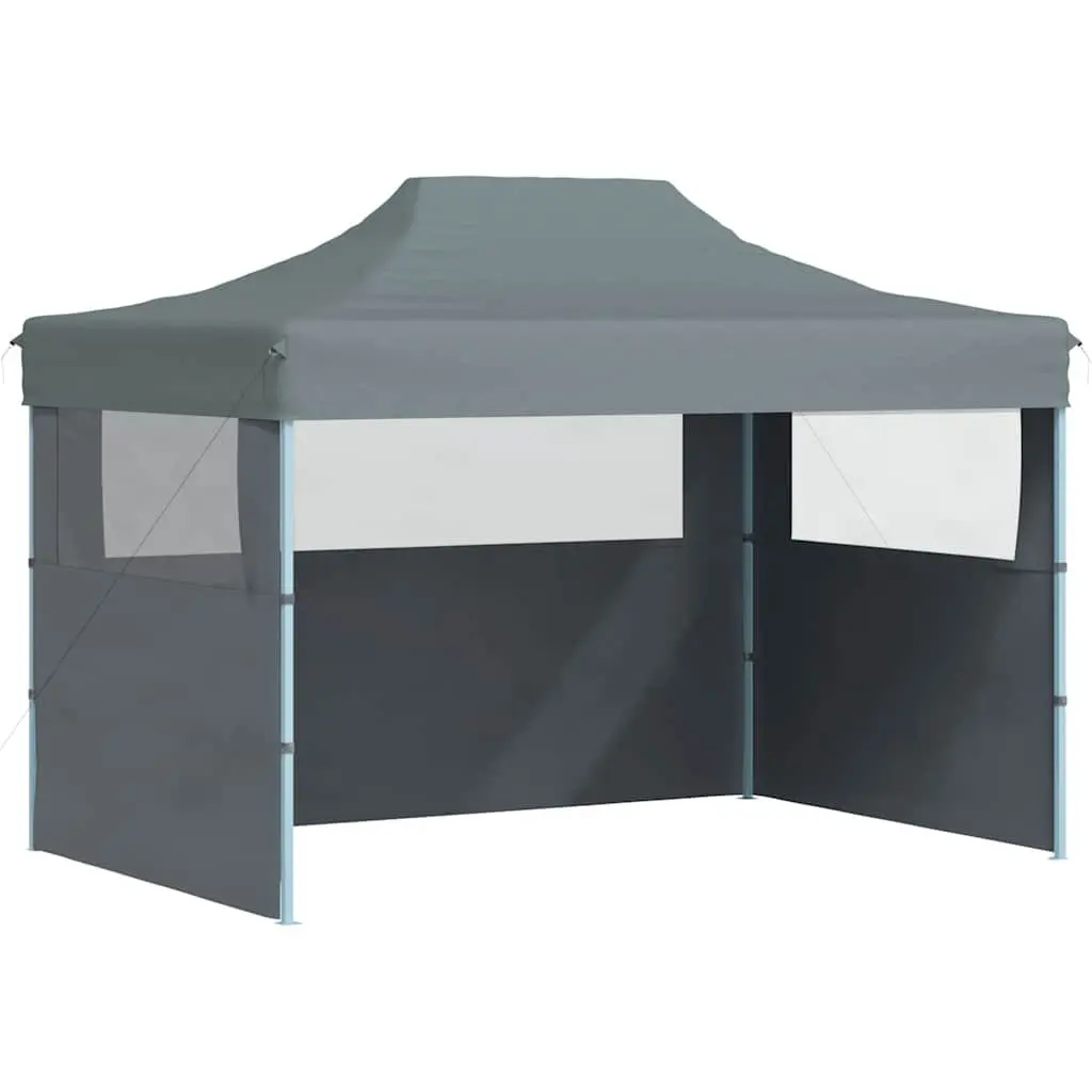 Folding Party Tent 3x4m UV Water Resistant Oxford Fabric Anthracite with 3 Sidewalls