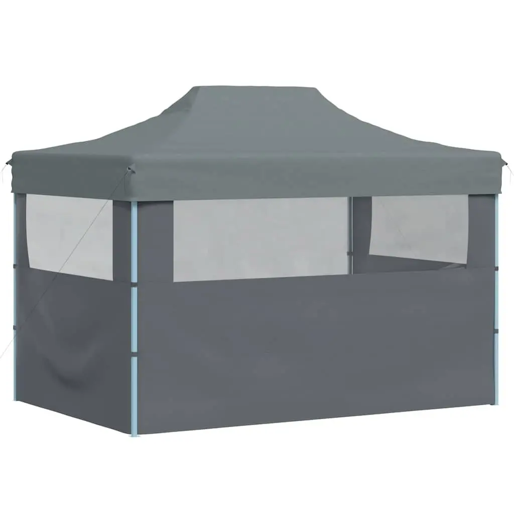 Folding Party Tent 3x4m UV Water Resistant Oxford Fabric Anthracite with 3 Sidewalls