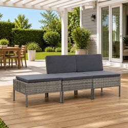 Practical 3-Piece Garden Lounge Set for Any Outdoor Space