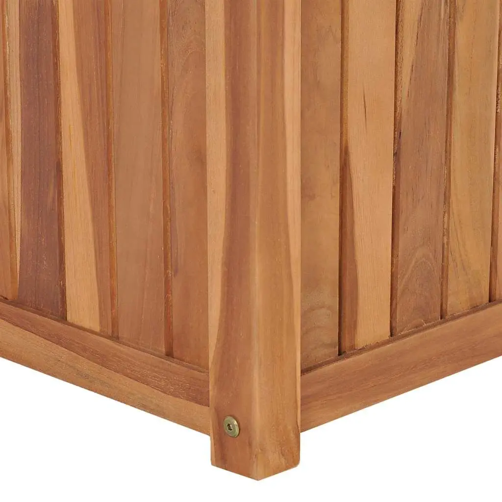 Teak Wood Raised Garden Bed Planter 40x40x40 cm Brown Durable Outdoor Box