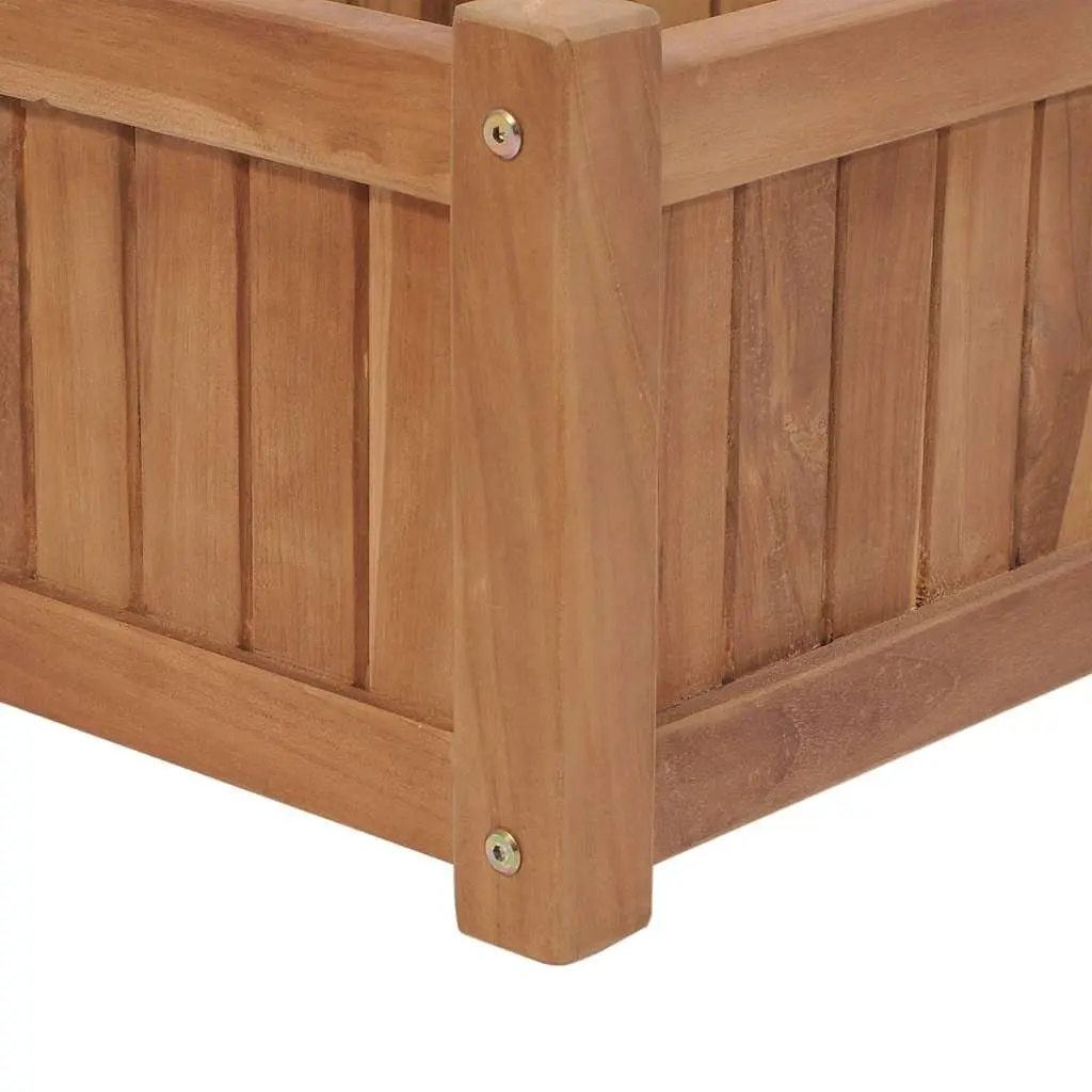 Raised Garden Bed Planter 200x30x25cm Brown Solid Wood Outdoor Patio