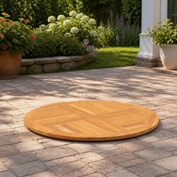 Perfect for Dining: 90cm Solid Teak Table Top