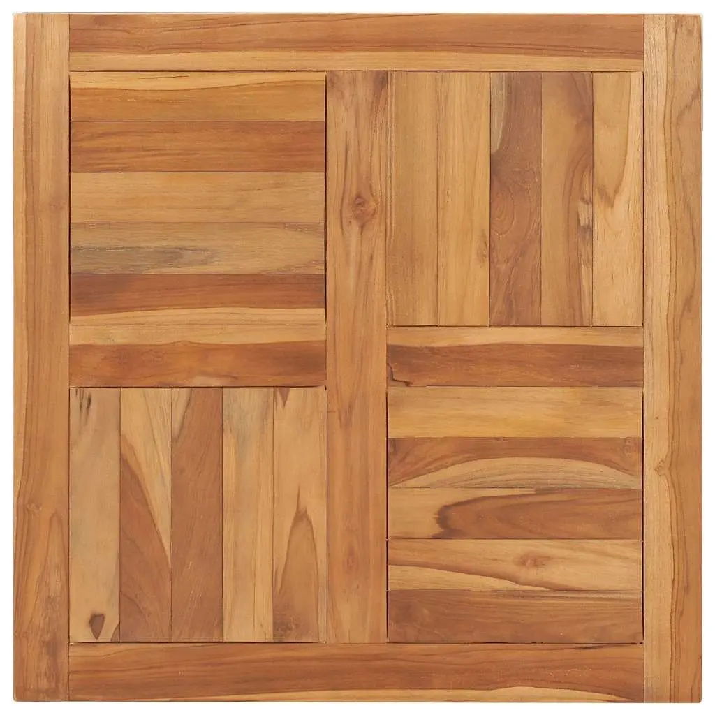 Teak Wood Table Top 70x70cm Brown Dining Kitchen Furniture