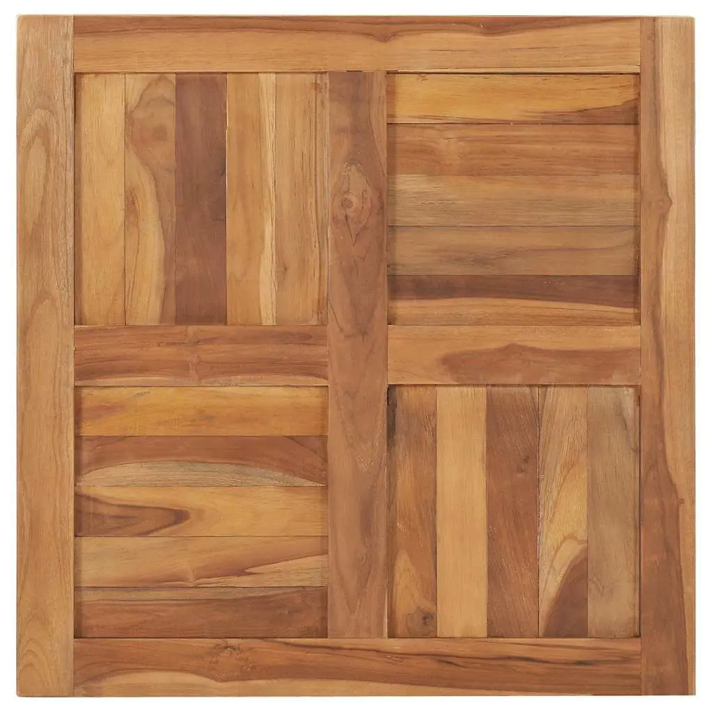 Teak Wood Table Top 70x70cm Brown Dining Kitchen Furniture