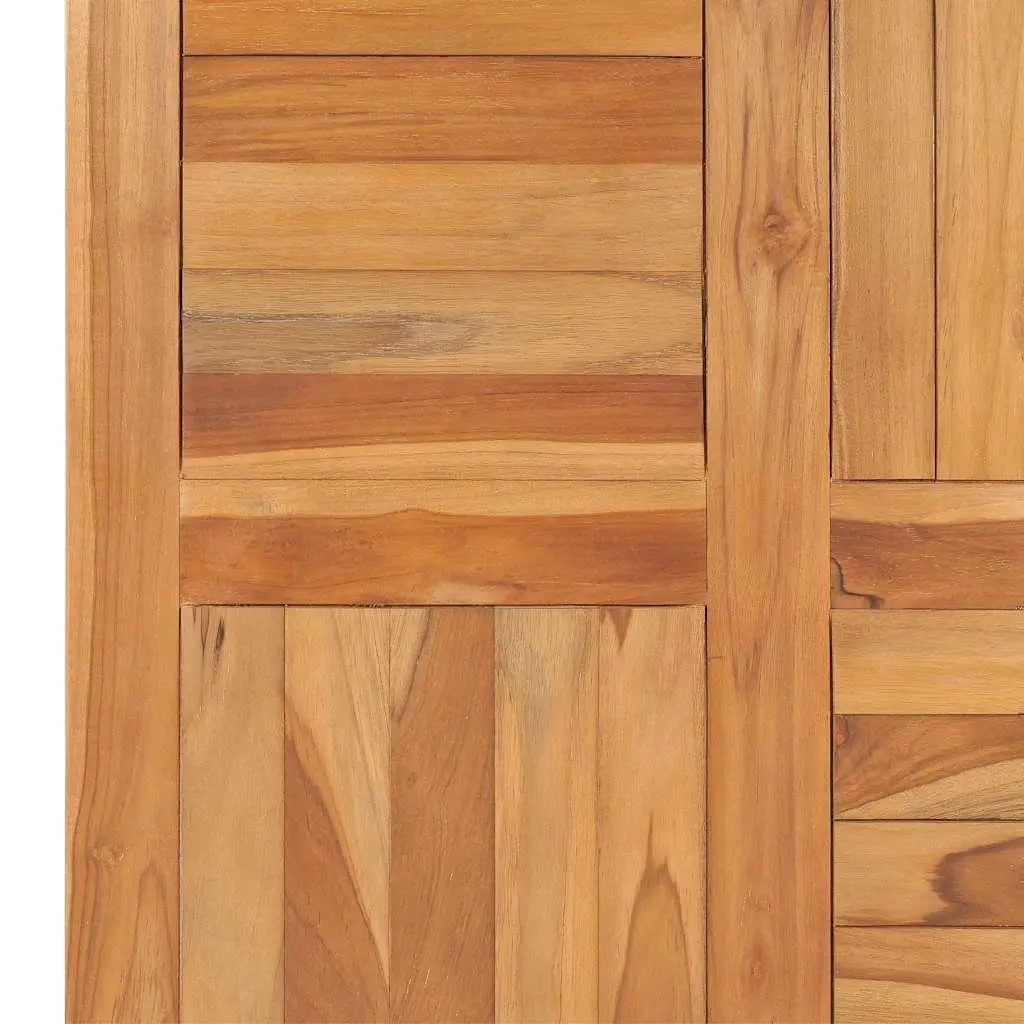 Teak Wood Table Top 70x70cm Brown Dining Kitchen Furniture