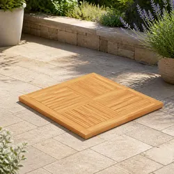 Versatile Solid Teak Wood Table Top for Any Setting
