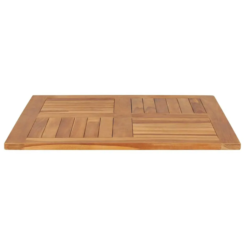 Solid Teak Wood Square Table Top 80x80cm Brown Wooden Tabletop Replacement