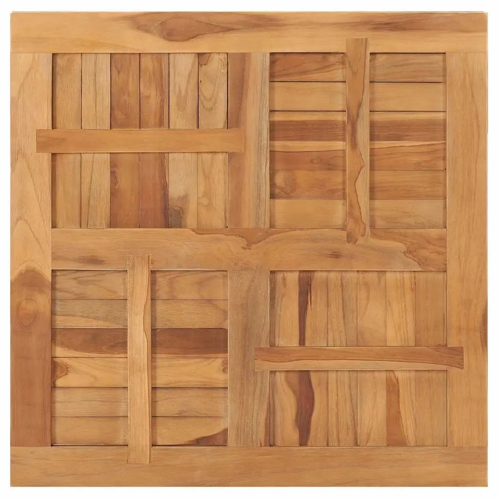 Solid Teak Wood Square Table Top 80x80cm Brown Wooden Tabletop Replacement