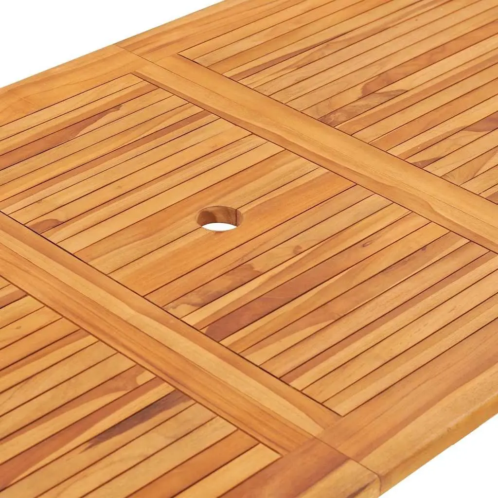 Folding Dining Table Solid Teak Wood 160x80cm Brown Outdoor Garden Patio Furniture