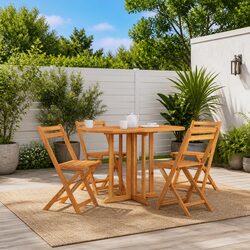 Practical Folding Butterfly Dining Table for Home Use