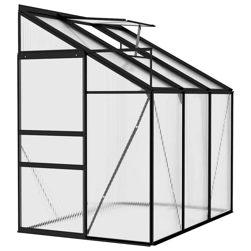 Greenhouse Aluminium Frame PC Board 2.41 m² Anthracite Garden Plant Shelter Outdoor