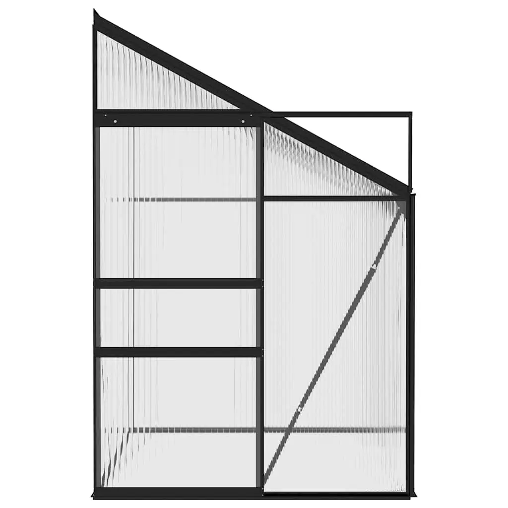Greenhouse Aluminium Frame PC Board 2.41 m² Anthracite Garden Plant Shelter Outdoor