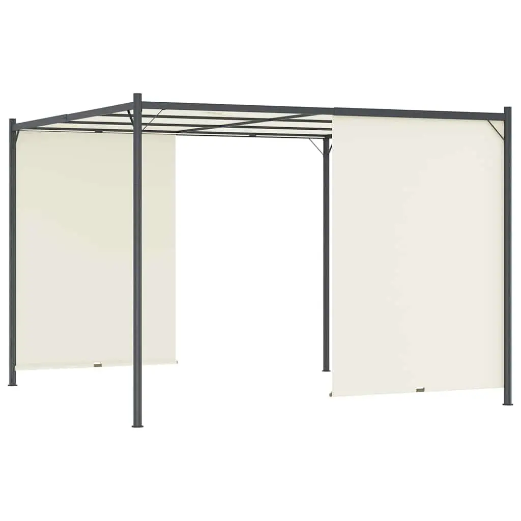 Garden Pergola 3x3m Adjustable Retractable Roof Sliding Canopy Outdoor Shade