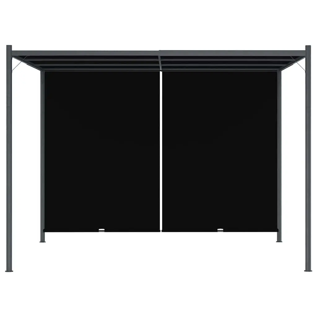Garden Pergola 3x3m Retractable Sliding Roof Shade Anthracite Outdoor Structure