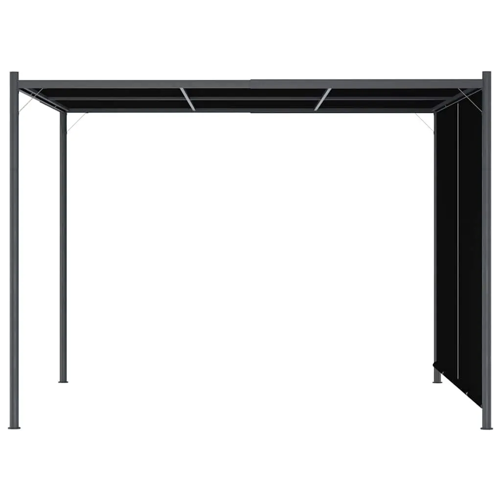 Garden Pergola 3x3m Retractable Sliding Roof Shade Anthracite Outdoor Structure