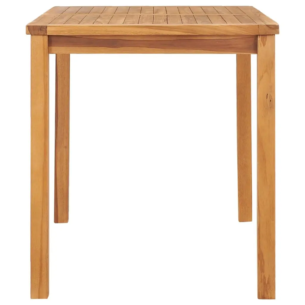 Solid Teak Wood Dining Table 120x70x77cm Brown Outdoor Patio Furniture