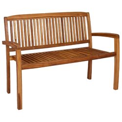 Practical 2-Seater Stacking Bench for Gardens