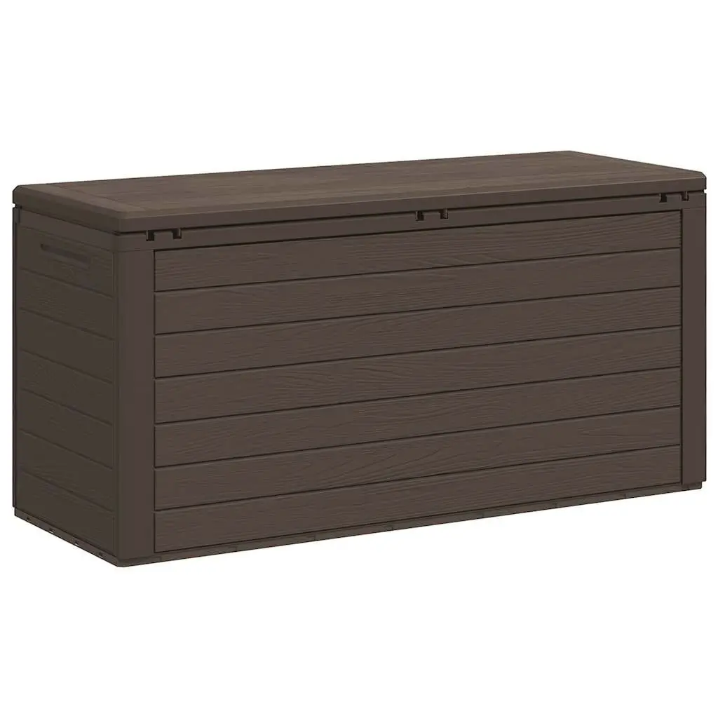 Outdoor Storage Box Brown Polypropylene 116 x 44 x 55 cm Durable Garden Patio Furniture Cushion Blanket Organizer