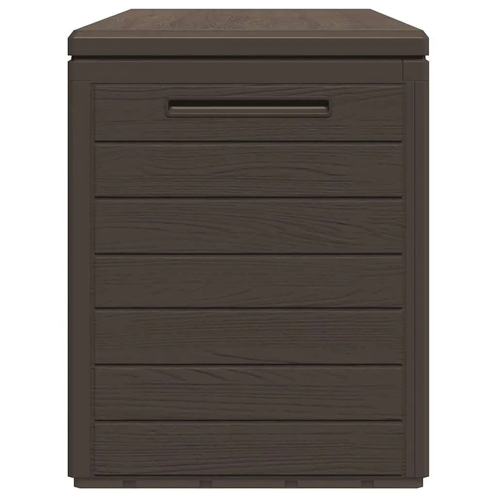 Outdoor Storage Box Brown Polypropylene 116 x 44 x 55 cm Durable Garden Patio Furniture Cushion Blanket Organizer