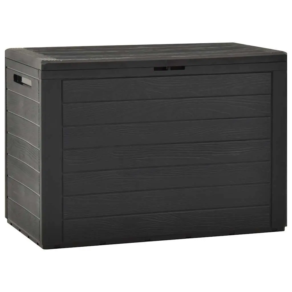 Outdoor Storage Chest Anthracite Polypropylene 78x44x55cm Patio Container Organizer