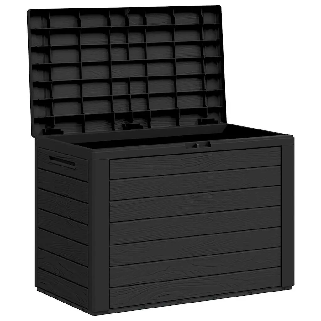 Outdoor Storage Chest Anthracite Polypropylene 78x44x55cm Patio Container Organizer