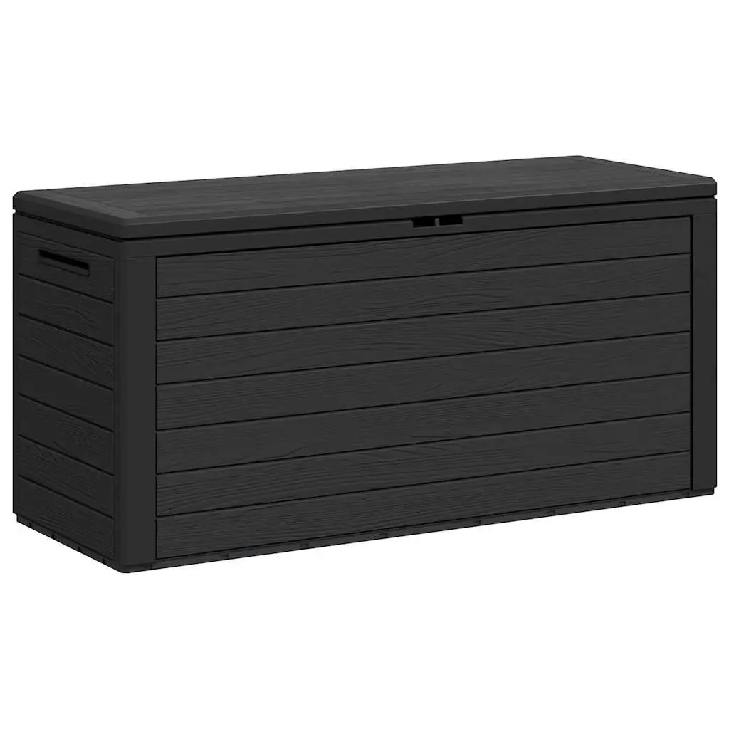 Outdoor Storage Box Anthracite Durable Polypropylene 116cm x 44cm x 55cm Garden Patio Chest for Cushions and Household Items