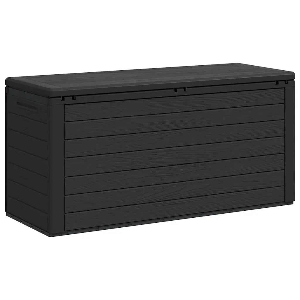 Outdoor Storage Box Anthracite Durable Polypropylene 116cm x 44cm x 55cm Garden Patio Chest for Cushions and Household Items