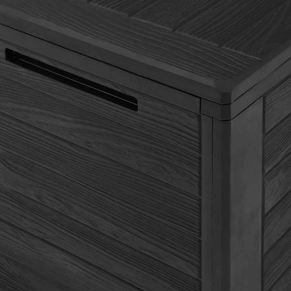 Outdoor Storage Box Anthracite Durable Polypropylene 116cm x 44cm x 55cm Garden Patio Chest for Cushions and Household Items