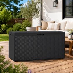 Garden Storage Box Anthracite Outdoor Patio Deck Cushion Toy Organiser Chest