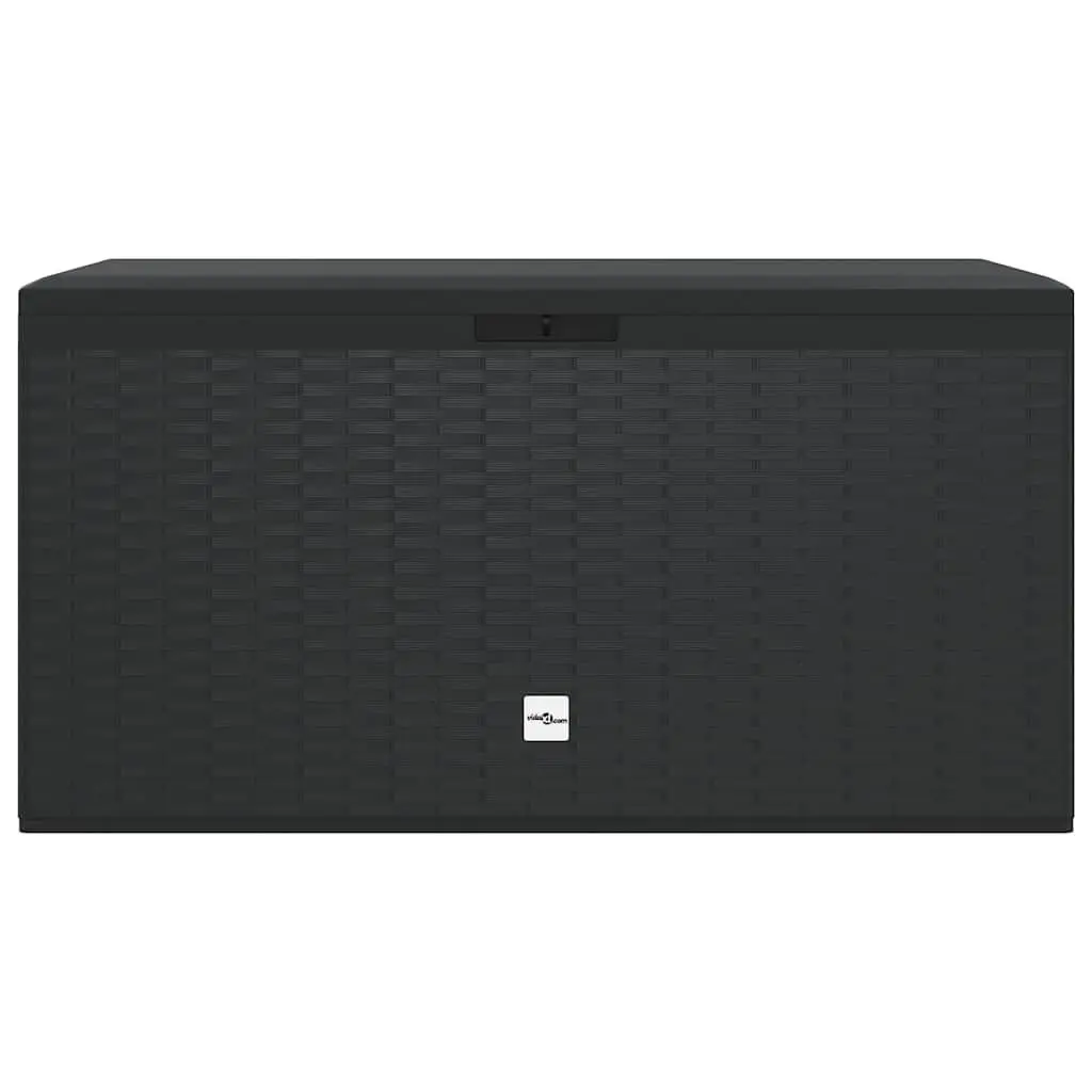 Storage Box Polypropylene 114 x 47 x 60 cm Anthracite Outdoor Patio Deck Cushion Toy Organiser Chest