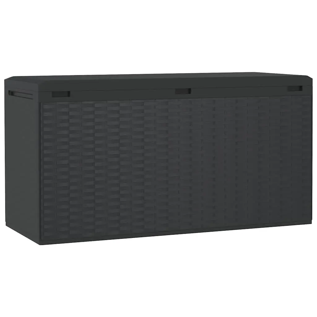 Storage Box Polypropylene 114 x 47 x 60 cm Anthracite Outdoor Patio Deck Cushion Toy Organiser Chest