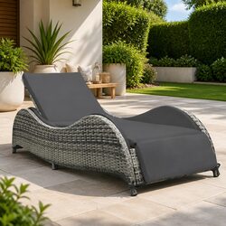 Comfortable Garden Sun Lounger with Removable Cushion