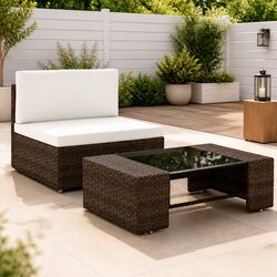 Practical 2-Piece Lounge Set for Your Outdoor Living