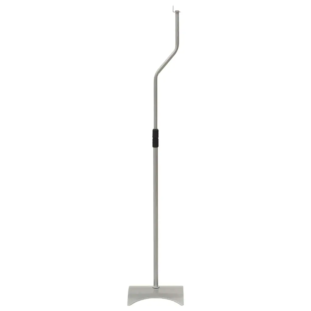 Speaker Stand Adjustable Height Steel 2 Piece Silver