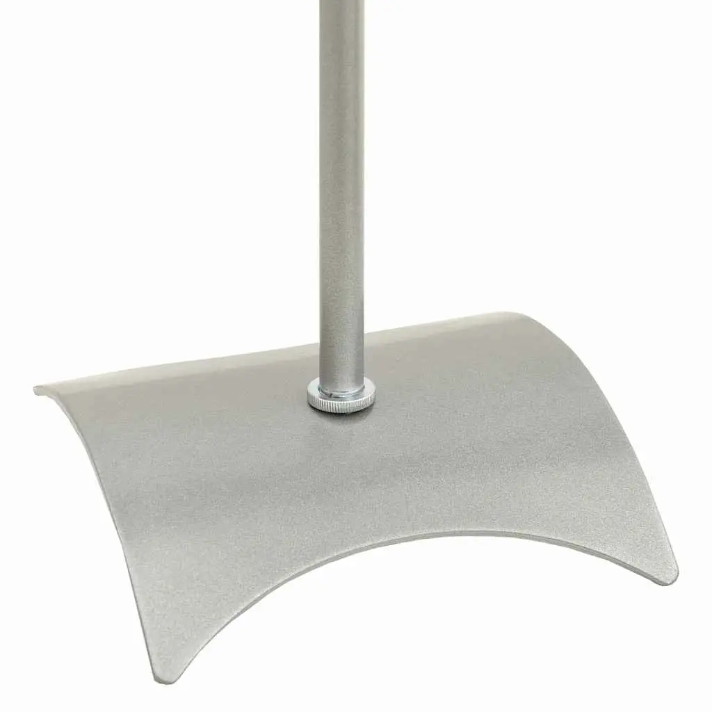 Speaker Stand Adjustable Height Steel 2 Piece Silver