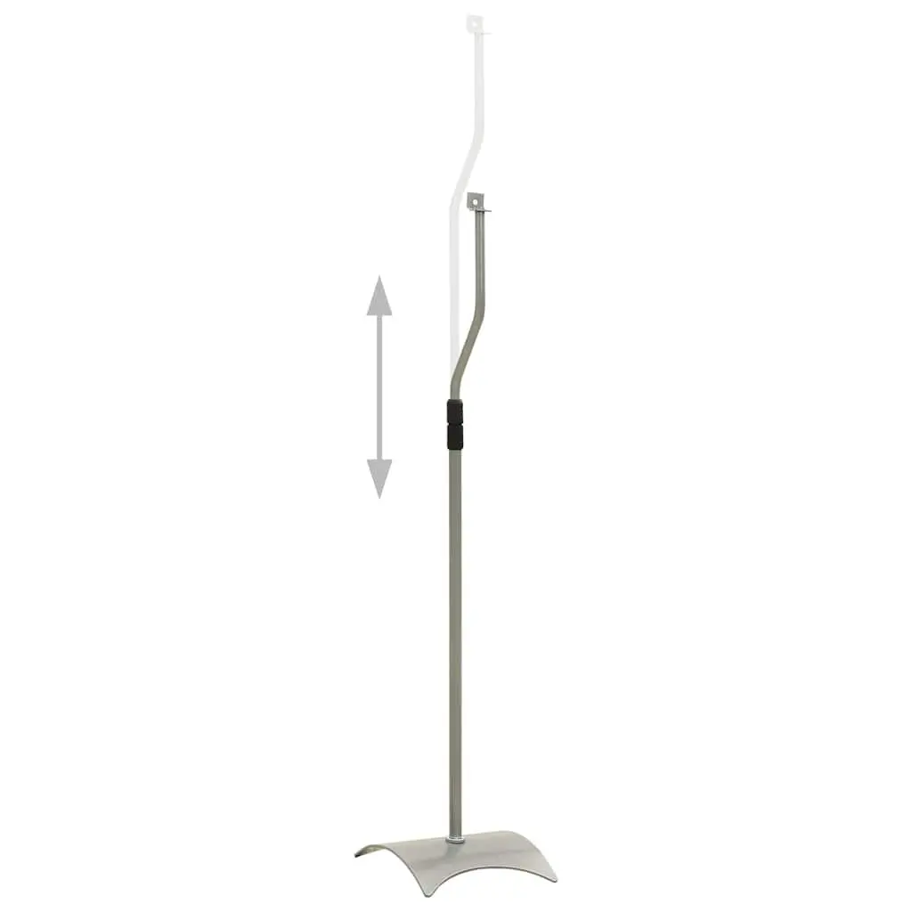 Speaker Stand Adjustable Height Steel 2 Piece Silver
