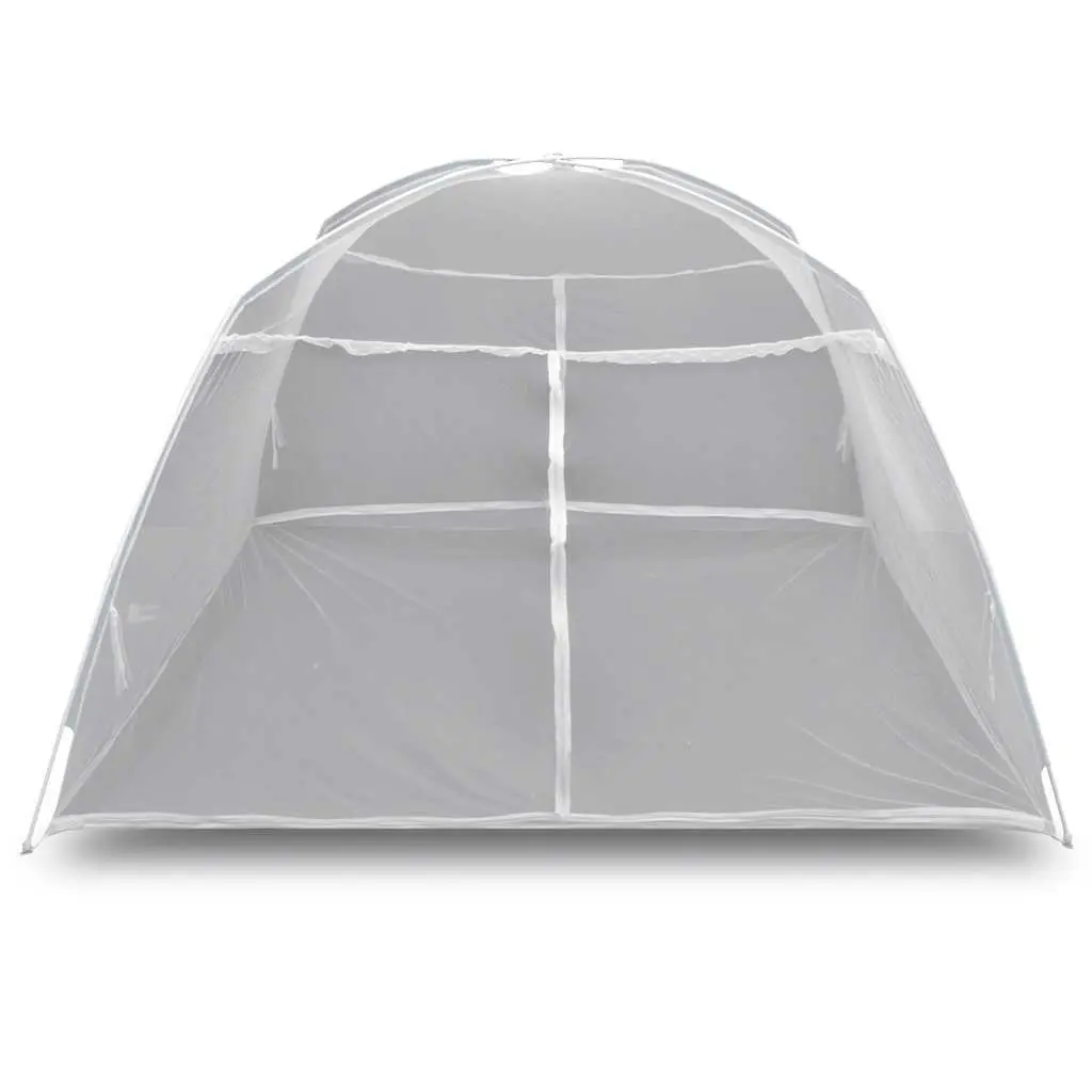 Mosquito Net Yurt Style Polyester 200x150x145cm White 2 Door Outdoor Indoor Insect Protection