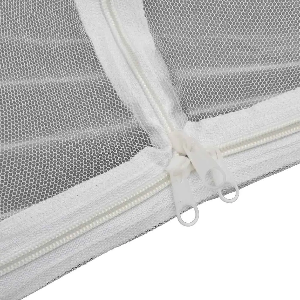 Mosquito Net Yurt Style Polyester 200x150x145cm White 2 Door Outdoor Indoor Insect Protection
