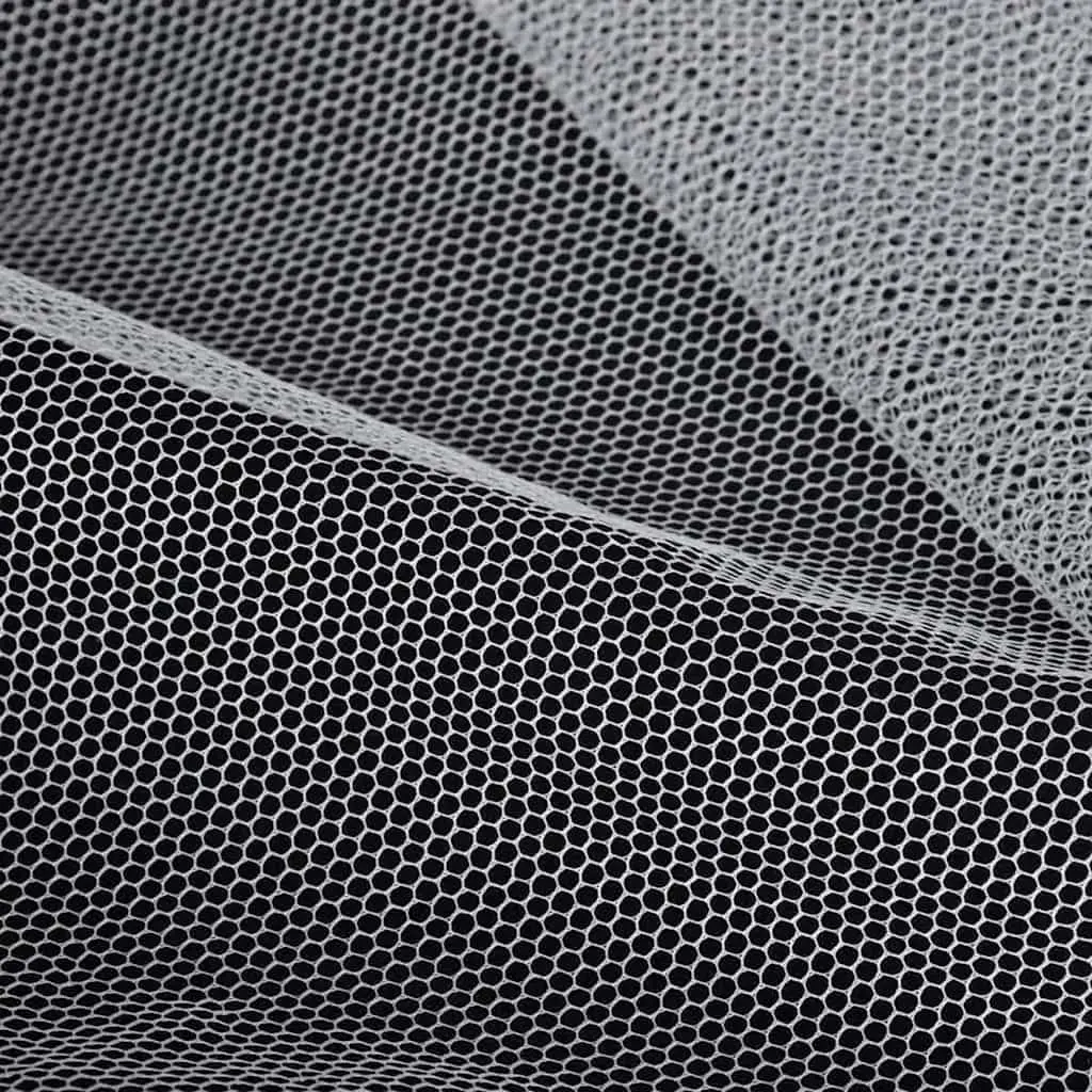 Mosquito Net Bed Curtain Square Polyester Mesh 3 Openings White Set of 2