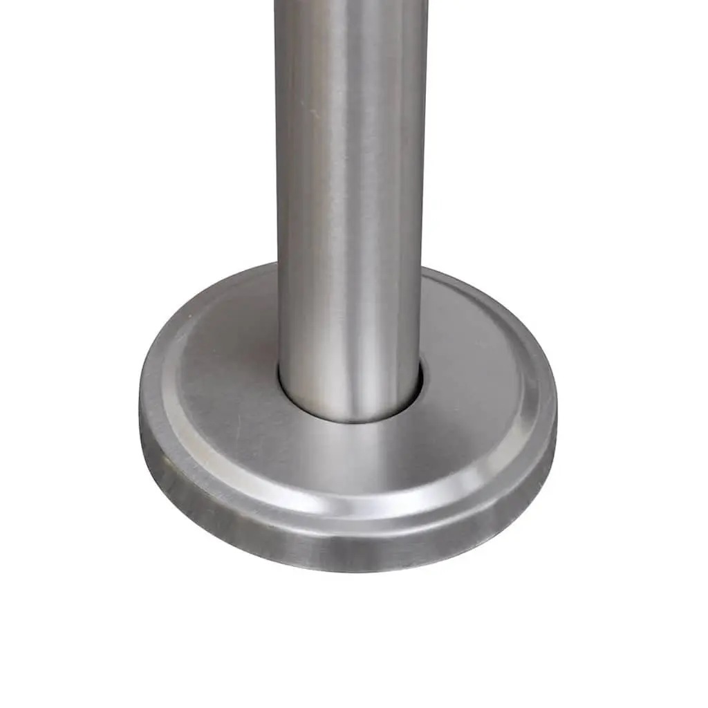 Stainless Steel Mailbox Post Stand Silver Modern Design Dual Mount Support