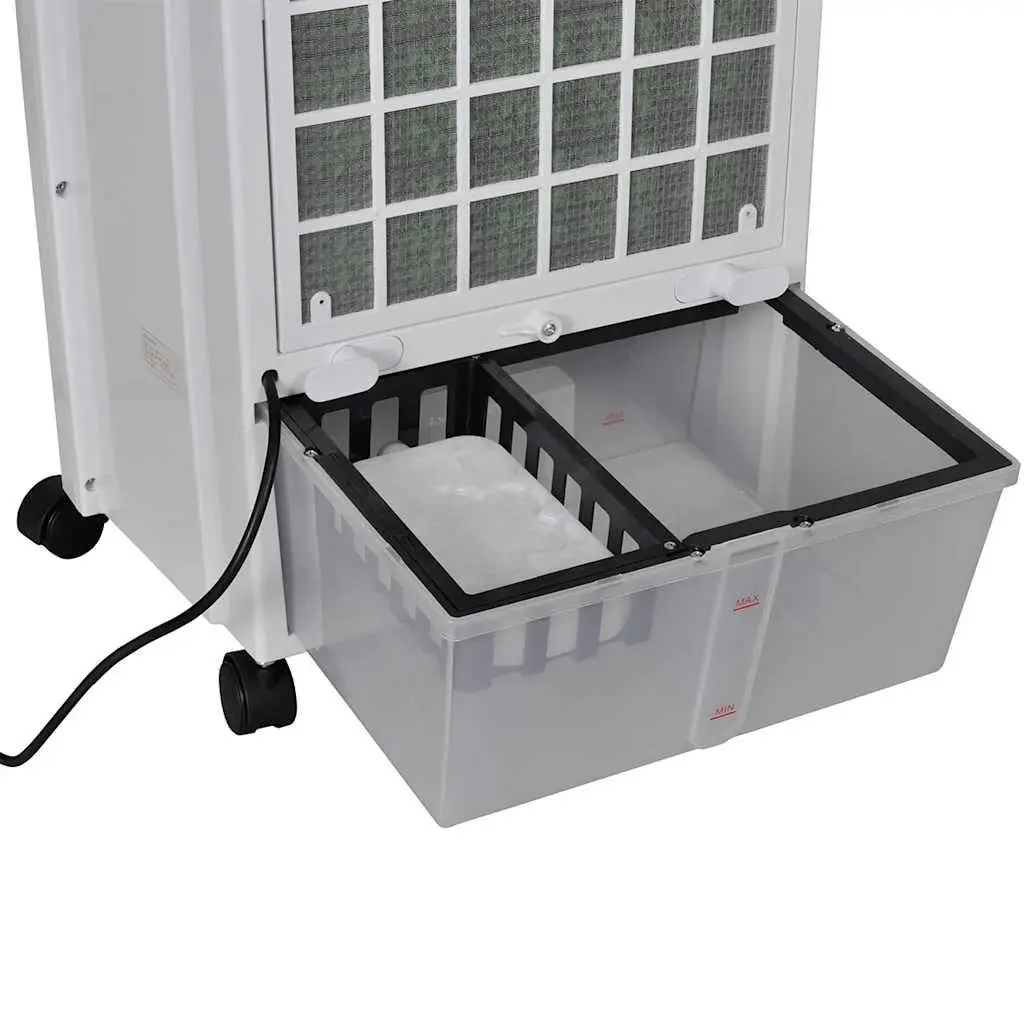 Portable Evaporative Air Cooler Fan Humidifier Purifier 8L Water Tank White