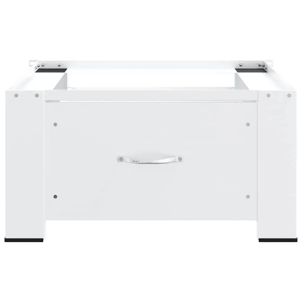 Washing Machine Pedestal Riser with Storage Drawer White Laundry Appliance Base
