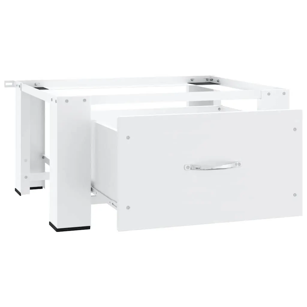 Washing Machine Pedestal Riser with Storage Drawer White Laundry Appliance Base